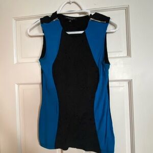 Green Envelope Blue and Black Tank Top